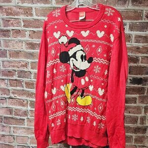 Men's DISNEY Mickey‎ Mouse Ugly Christmas Sweater Large